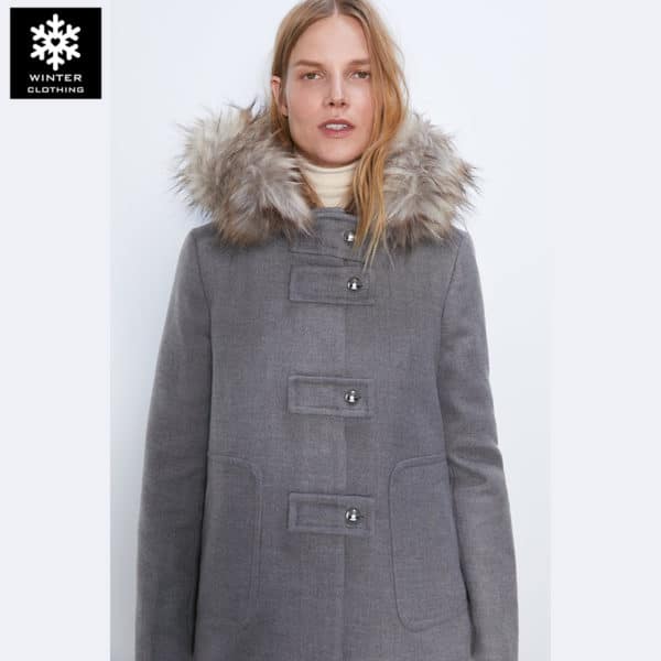 IO-FJ161 Women Coat Zara XL - Image 3
