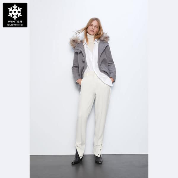 IO-FJ161 Women Coat Zara XL - Image 4