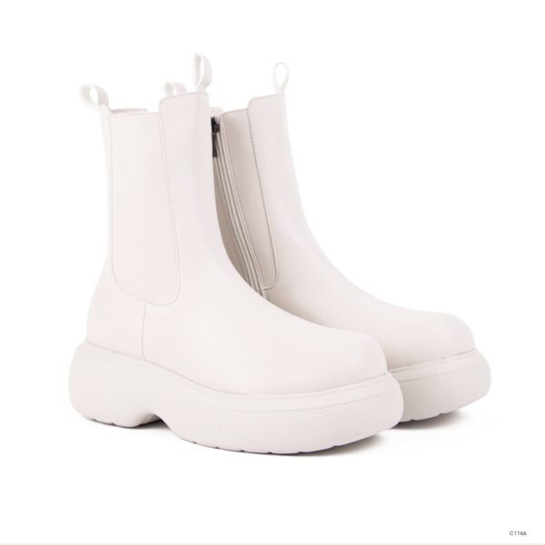 IO-FB020  PLATFORM ANKLE BOOTS White 38 - Image 1