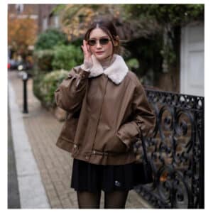 IO-FJ259 Women Leather Jacket Howdycoat FS